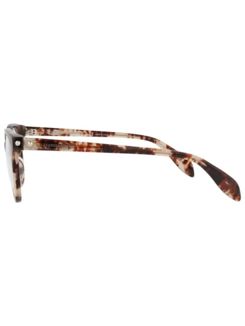 New Alexander McQueen Womens Round/Oval Avana Avana Transparent Fashion Designer